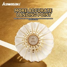 Kawasaki Goose Feather Badminton Shuttlecocks King 6PRO 76&77 Speed Stable Flight Accurate Landing Professional Indoor Training