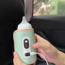Portable Baby Bottle Insulation Sleeve, Baby Milk Insulation Device with LCD Screen, USB Insulation Bottle for Car Travel, Porta