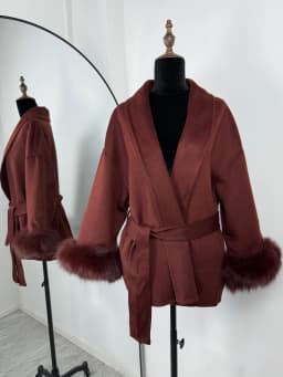 TARUXY Fox Fur Woolen Coats Women's Short Coat Office Lady Removable Elegant Double-sided Wool Overcoat 2025 New Cardigan Jacket