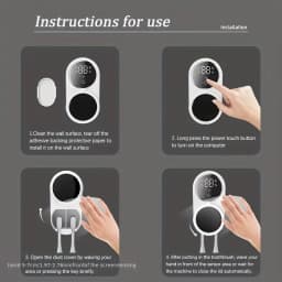 Toothbrush Holder Automatic Rotating Cover Rechargeable Wall Mounted Cleaner Dryer Light Cleaning Air Drying