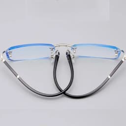Luxury Diamond Cutting Reading Glasses Men Business Rimless Eyeglasses Women Color Changing Presbyopia Eyewear