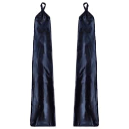 48cm Black Fingerless Lacquer Leather Hook Finger Long Gloves Women Sexy Cosplay Stage Performance Nightclub Pole Dance Mittens