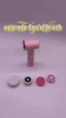 4 in 1 Electric Facial Cleansing Brush Waterproof Rotating Face Scrubber Exfoliator Rechargeable Face Exfoliating Massage Device