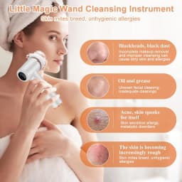 4 in 1 Electric Facial Cleansing Brush Waterproof Rotating Face Scrubber Exfoliator Rechargeable Face Exfoliating Massage Device