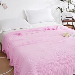 Muslin Throw Blanket Adults 100% Cotton Blankets Couch 6-Layer Summer Breathable Gauze All Season Soft Lightweight Pre-Washed
