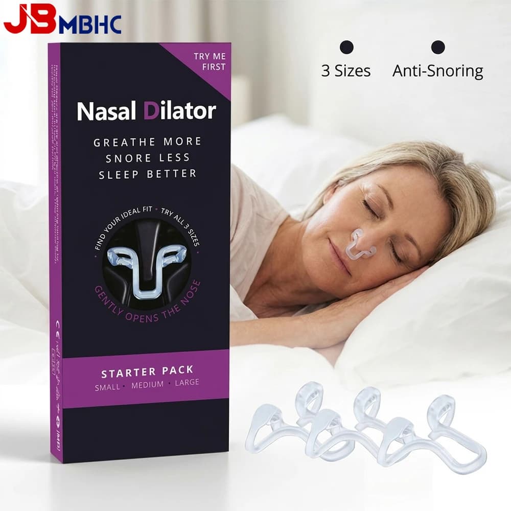 Nasal Dilators for Breathing Sleeping Reusable Internal Nostril Nose Opener 3 Sizes Anti Snoring Device for Sleeping Transparent