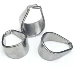 10pcs Large Stainless Steel Gold Plated Thick Pinch Bails Pendant Connectors for Heavy Pendant Men's Necklace Making 9x19mm