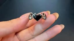 Fashion Vintage Angel Demon Wings Black Heart Ring For Men Women Gothic Biker 316L Stainless Steel Couple Romantic Jewelry Gifts