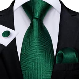 Dark Green Ties for Men Striped Paisley Floral Wedding Party Formal Necktie Handkerchief Cufflinks Gift Dropship