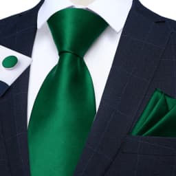 Dark Green Ties for Men Striped Paisley Floral Wedding Party Formal Necktie Handkerchief Cufflinks Gift Dropship
