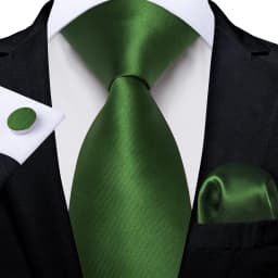 Dark Green Ties for Men Striped Paisley Floral Wedding Party Formal Necktie Handkerchief Cufflinks Gift Dropship