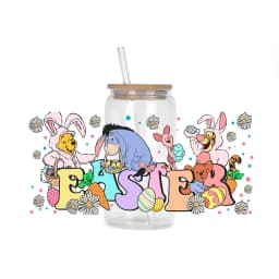 30 Style Watercolor Winnie family UV DTF UVDTF transfer 16oz cup wraps Sticker