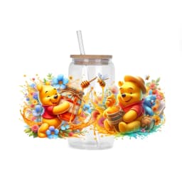 30 Style Watercolor Winnie family UV DTF UVDTF transfer 16oz cup wraps Sticker