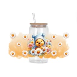 30 Style Watercolor Winnie family UV DTF UVDTF transfer 16oz cup wraps Sticker
