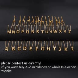 Cazador Minimalist Initial A-Z Letter Necklace for Women Alphabet Stainless Steel Choker Chains Jewelry Birthday Gift Wholesale