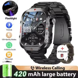 2026 New SmartWatch Men Militray Outdoor GPS Tracking Sport  Watches Heart Rate Sleep Waterproof Smart Watch IOS Android HT30
