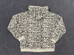2025 New Unisex Hooded Sweatshirt with Leopard Print Lining Pocket, Loose Cardigan, Zipper Sweatshirt, Street Style, Double-Side