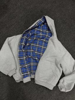 Fashion Two Wear Plaid Hoodies Women Y2K Long Sleeve Loose Hood Shirt Korean Zipper Sweatshirt Coats Streetwear Harajuku Jackets