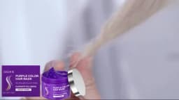 Keratin Purple Hair Mask 100g Repair Treatment for Gray & Yellowing Hair, Anti-Brass Toning Mask for Blonde & Bleached Hair
