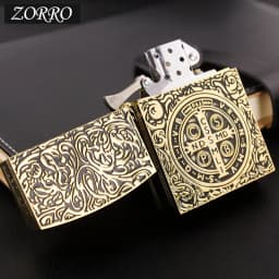 1:1 Limited Edition ZORRO Oversized Kerosen Lighter Metal Personality Constantine Creative Heavy Armor Oversized Lighter Gift