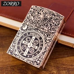 1:1 Limited Edition ZORRO Oversized Kerosen Lighter Metal Personality Constantine Creative Heavy Armor Oversized Lighter Gift