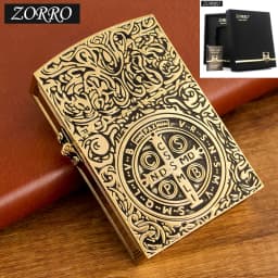 1:1 Limited Edition ZORRO Oversized Kerosen Lighter Metal Personality Constantine Creative Heavy Armor Oversized Lighter Gift