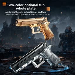 Novelty Shock Prank Toy Gun Keychain, Portable Gag Joke Gadget, Harmless Trick Toy for Men Party Prank, Fun Surprise Gift for Fr