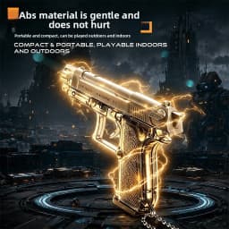 Novelty Shock Prank Toy Gun Keychain, Portable Gag Joke Gadget, Harmless Trick Toy for Men Party Prank, Fun Surprise Gift for Fr