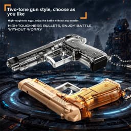 Novelty Shock Prank Toy Gun Keychain, Portable Gag Joke Gadget, Harmless Trick Toy for Men Party Prank, Fun Surprise Gift for Fr