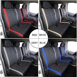 1+2 Beige Seat Covers Car Seat Cover for Transporter/Van, Universal for 2+1 Car Seater, Truck Interior, for Renault Master 3 Sea