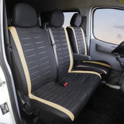 1+2 Beige Seat Covers Car Seat Cover for Transporter/Van, Universal for 2+1 Car Seater, Truck Interior, for Renault Master 3 Sea