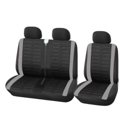 1+2 Beige Seat Covers Car Seat Cover for Transporter/Van, Universal for 2+1 Car Seater, Truck Interior, for Renault Master 3 Sea