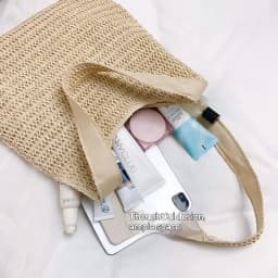 Homefish Rattan Straw Woven Tote Bag For Women Large Capacity Summer Casual Beach Shoulder Handbag