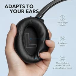 Soundcore Anker Life Q20 Hybrid ANC Headphones - Wireless Over Ear BT Headphones - 60H Playtime - Hi-Res Audio - Deep Bass - Foam Ear Cups - Travel - Office - USB-C Charging(Brand New)