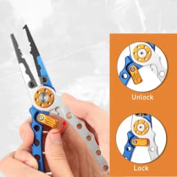 Aluminum Alloy Fishing Pliers Saltwater Corrosion Resistant, Heavy Duty Fishing Multitool with Lanyard Sheath Hook Remover Line