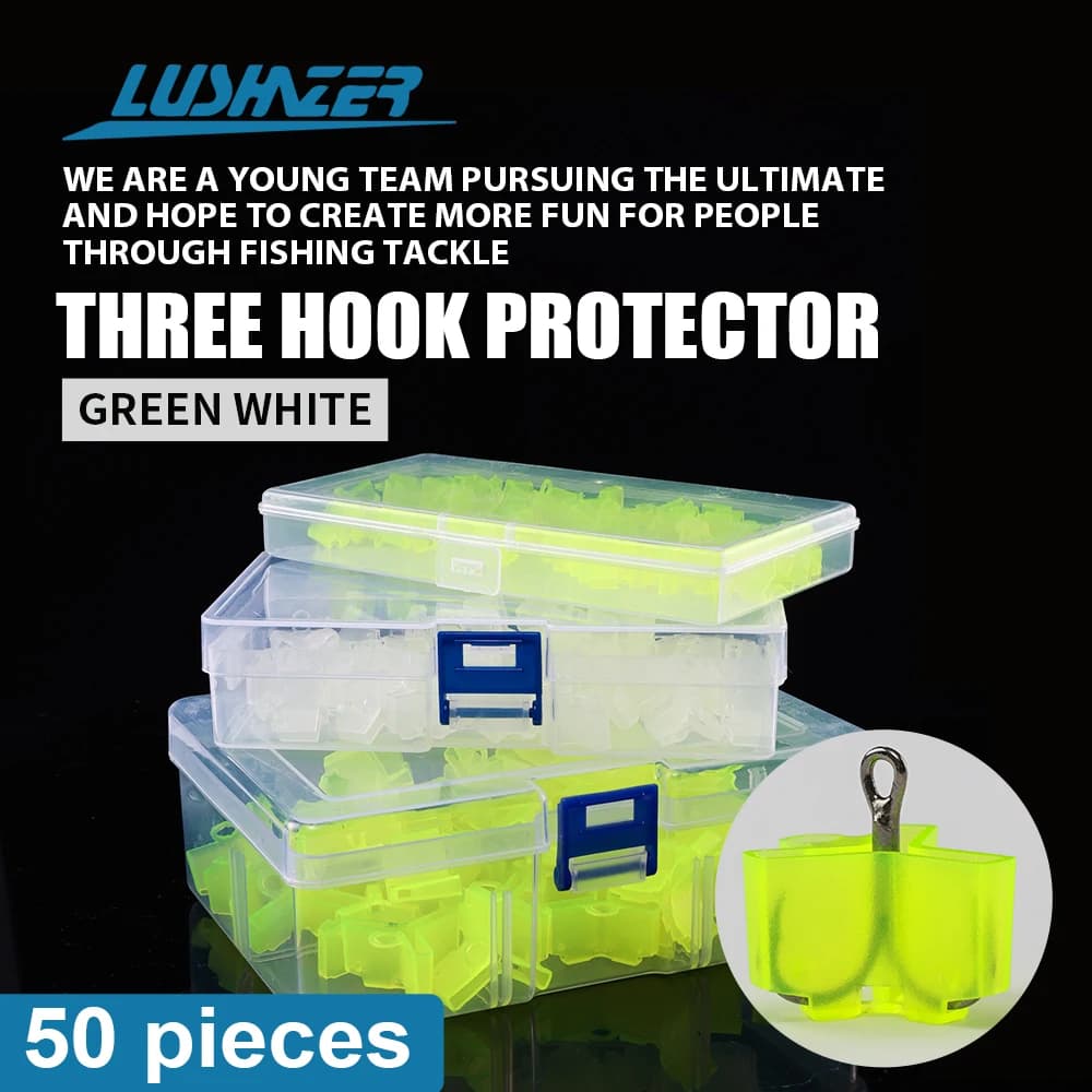 50Pcs/Lot Lightweight Accessories with Slots Sleeves Tool Durable Protector Caps Fishing Out Hook Cover Safety Treble Fish Gear
