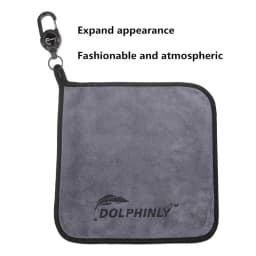 Portable Buckle Fishing Towel with Thickened anti Slip and Hand Wiping Properties, Absorbent Cotton Towel, Outdoor Fishing Tool