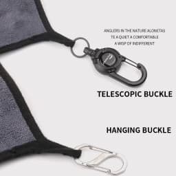 Portable Buckle Fishing Towel with Thickened anti Slip and Hand Wiping Properties, Absorbent Cotton Towel, Outdoor Fishing Tool