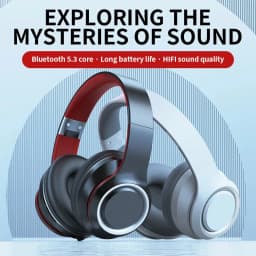 Shoumi Newest Wireless Headphones Bluetooth Earphones Large Headset Helmets with Mic Support TF-Card Mp3 Play Display Screen