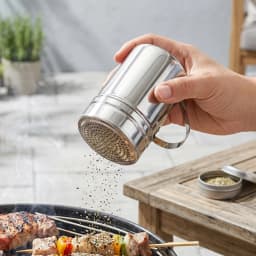 Stainless Steel Spice Jar Storage with Lid Barbecue Salt Sugar Bottle Shaker With Handle Pepper Seasoning Can Seasoning Bottle