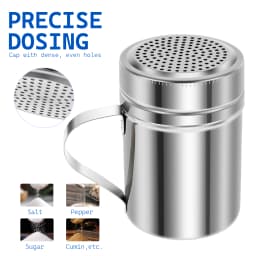 Stainless Steel Spice Jar Storage with Lid Barbecue Salt Sugar Bottle Shaker With Handle Pepper Seasoning Can Seasoning Bottle