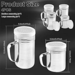 Stainless Steel Spice Jar Storage with Lid Barbecue Salt Sugar Bottle Shaker With Handle Pepper Seasoning Can Seasoning Bottle