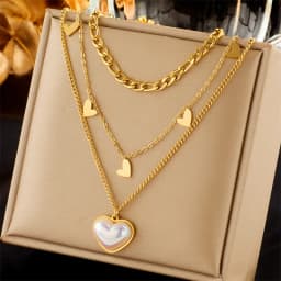 DIEYURO 316L Stainless Steel Butterfly Moon Lock Blue Eyes Pendant Necklace For Women New Multilayer Choker Chain Jewelry Gifts