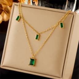 DIEYURO 316L Stainless Steel Butterfly Moon Lock Blue Eyes Pendant Necklace For Women New Multilayer Choker Chain Jewelry Gifts
