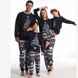 2025 New Family Christmas Pajamas Mom Dad Kids Matching Clothing Set Baby Romper Pjs Soft Loose 2 Pieces Suit Homewear Xmas Look