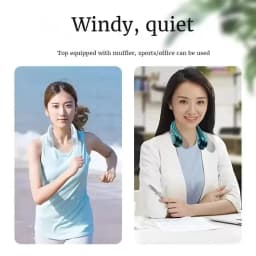 Hanging Neck Fan Digital Display Power Ventilador Bladeless Neckband Fan Portable Mini Air Cooler USB Rechargeable Electric Fans