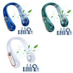 Hanging Neck Fan Digital Display Power Ventilador Bladeless Neckband Fan Portable Mini Air Cooler USB Rechargeable Electric Fans