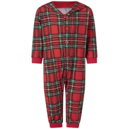 Family Christmas Pajamas Matching Sets Adult And Kids Xmas Red Plaid Button Shirts Tops+Pants Baby Romper Loungewear Pyjamas