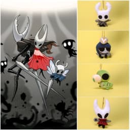 Game Hollow Knight Cosplay Costume Plush Gift Keychain Pendant Cartoon Accessories Prop