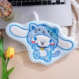 1/4 Pcs Soft Thick Sanrio Kuromi Hand Towel Super Absorbent Coral Velvet Hanging Towel for Kitchen Bathroom Cute Home Decor